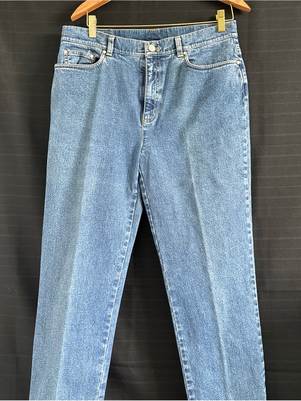 Jones New York Signature Jeans Women 12 Blue Cotton Denim Travel Stretch Classic